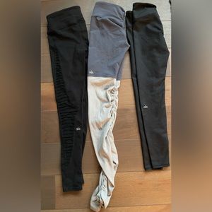 Three Pairs of Alo Yoga Leggings size XS tights pants bundle